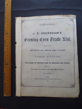1874 J E Beerbohm's Evening Corn Trade List Ten Years 1864-1873 British Corn picture
