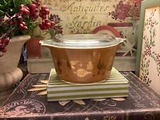 Vintage Pyrex~”EARLY AMERICAN/BROWN”~1 Quart/Lid~#473~Excellent~FREE SHIPPING~ picture