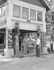 1941 Gas Station Martin County Indiana Vintage Old Photo 8.5