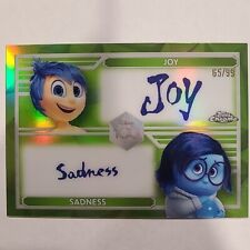 2023 Topps Chrome Disney 100 - Green /99 Auto Joy - Sadness - Autograph  picture