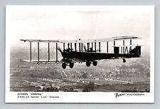 RPPC RAF Vickers Virginia Night Bomber Biplane FLIGHT Photograph Postcard picture