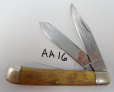 Vintage PARKER-IMAI Cutlery Co Trapper 1 1981-4 Eagle Brand Stag Pocket Knife picture