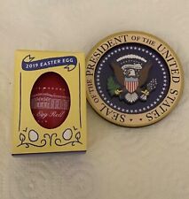 TRUMP 2019 WHITE HOUSE RED EASTER EGG + EAGLE SEAL MAGNET PRESIDENT REPUBLICAN picture