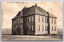 Williston ND~Old Red Brick Williams County Courthouse~Razed 1950s~c1910 B&W picture