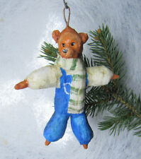 🎄🐻Bear-Vintage antique Christmas spun cotton ornament figure #151242 picture