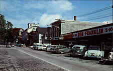 Vergennes Vermont VT Shopping Center 1950s Cars Street Scene Vintage Postcard picture