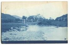 RPPC Postcard Cyanotype Bridge Over River 1909 picture