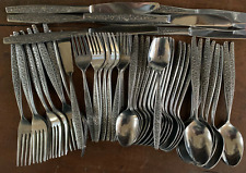 Outstanding Vintage SET (48 Pcs.) Stainless Flatware Mid-Century Modern  picture
