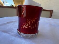 Antique 1887 ruby red glass picture