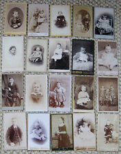  LOT OF 20 ANTIQUE CDV PHOTOS VARIOUS PORTRAITS ALL BEAUTIFUL VICTORIAN CHILDREN picture