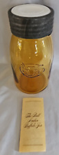 VTG #1 Ball Brothers Authentic Hand Blown Reproduction of 1885 Amber Buffalo Jar picture