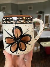 Ceramic Glazed Hawaiian Floral Hand Painted Mug 10oz picture