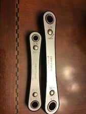 Vintage CRAFTSMAN Ratcheting Box End Wrenches  #943682 & #43681 picture