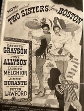 Vintage 1946 Two Sisters From Boston MGM Movie Print Ad Grayson Allyson Lawford picture