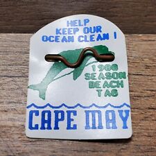 1988 Cape May New Jersey Seasonal Beach Tag Badge CM NJ picture