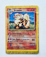 Rare - SHINY Pokémon TCG Arcanine Base Set 23/102 1999 - slight crease  picture