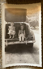 Lot of 16 Vintage B&W Photos~1920s-1950s Folks by Cars~Girls Sitting in Trunk picture