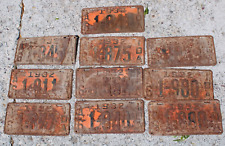 Lot of 10 Old Antique Vintage Idaho License Plates - 1932 picture