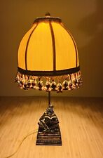RARE Vintage Berman Monkey Reading Book Lamp With Shade Hollywood Regency Works picture