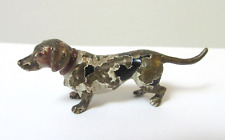 Antique Miniature Painted Bronze Dachshund picture