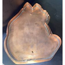 RARE VINTAGE LARGE COPPER COOKIE CUTTER CAT 8'' picture