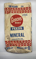 Vintage Gooch's Feed Mill Corp Mineral Mix Rare Paper Sack 50 LB Lincoln Ne picture