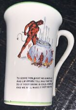 Antique Hot Chocolate Mug Devil With Cauldron 1928-Humoresque Cups-Rare picture