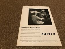 FRAMED ADVERT 11X8 D. NAPIER AND SON LIMITED - WORKING FOR BRITAIN'S FUTURE picture