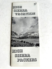 Vintage High Sierra Packers High Sierra Vacation Brochure Pack Trip Booklet 60's picture