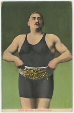 * AWESOME * Early 1900's Wrestling Postcard - Joesph Smejkal - Iowa Match picture