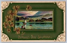 1913 PC SAINT PATRICKS DAY SOUVENIR by Winsch INSERT LAKE SCENERY picture