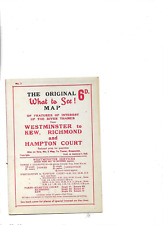 the Original What To See Map 1952 Westminster To Hampton Court # 1 picture