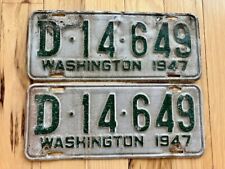 1947 Pair of Washington State License Plates - Snohomish County picture