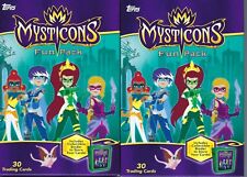 (2) 2018 Topps Mysticons Trading Cards 30ct. Fun Pack LOT=5 CodeCards+Mini Album picture