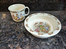 1936 Vintage Royal Doulton Bunnykins Cup and Bowl picture