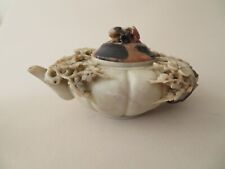 FINE ANTIQUE CHINESE SOAPSTONE TEAPOT ----- EARLY 20TH CENTURY picture