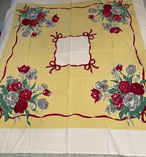 Vintage Tablecloth Farmhouse Country 1950's picture