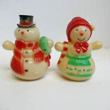 Vintage JSNY Plastic Santa and Mrs Claus Salt and Pepper SP18-56 picture