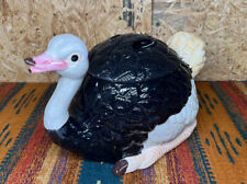 RARE Vintage Ostrich Cookie Jar Ceramic Hand Painted picture