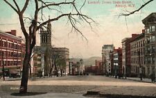 Vintage Postcard 1910's Looking Down State Street Albany New York N. Y. picture