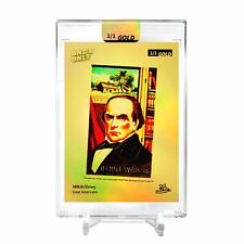 DANIEL WEBSTER Great Americans Card 2023 GleeBeeCo #DNGR-G Encased Holo GOLD 1/1 picture
