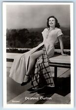 Actress Postcard RPPC Photo Deanna Durbin Pretty Woman Universal c1940's Vintage picture