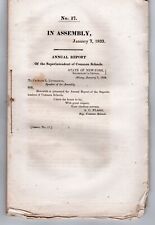 1833 Annual Report of Superintendent of Common Schools New York Pamphlet picture