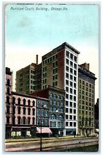 1911 Exterior View Municipal Courts Building Chicago Illinois Vintage Postcard picture