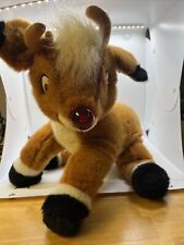 Gemmy Vintage Rudolph The Red Nosed Reindeer Musical Light Plush UNTESTED picture