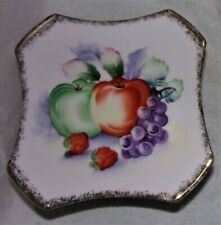 VINTAGE/ANTIQUE EMPRESS COMPOTE STAND PEDESTAL PLATE WITH FRUIT DESIGN.  RARE. picture