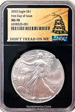 2023 American Silver Eagle $1 NGC MS70 FIRST DAY OF ISSUE - Don't Tread On Me 🪱 picture