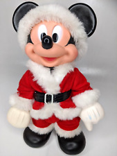 Vintage ARCO Posable Mickey Mouse Santa Claus 10 Inch No Bell Empty Hand picture