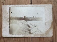 Antique 1890s Dixon, IL Illinois Cabinet Card Dam Rock River Downtown Photo picture