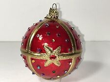 2013 Neiman Marcus Christmas Ornament ENAMEL Swarovski CRYSTALS RED 3